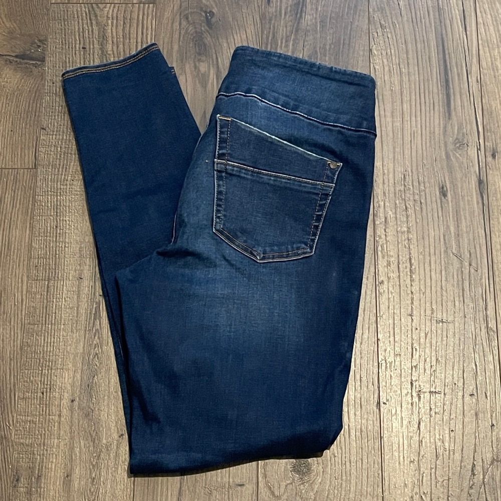 Rock & Republic Fever Pull On Skinny Jeans Dark Wash Slimming Denim RX Womens